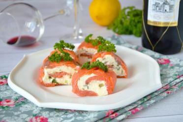 Red Fish and Curd Cheese Appetizer