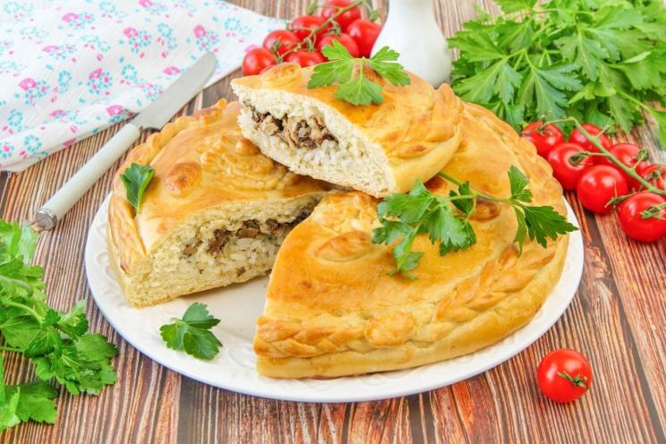 Savoury Saury Rice Pie in the Oven