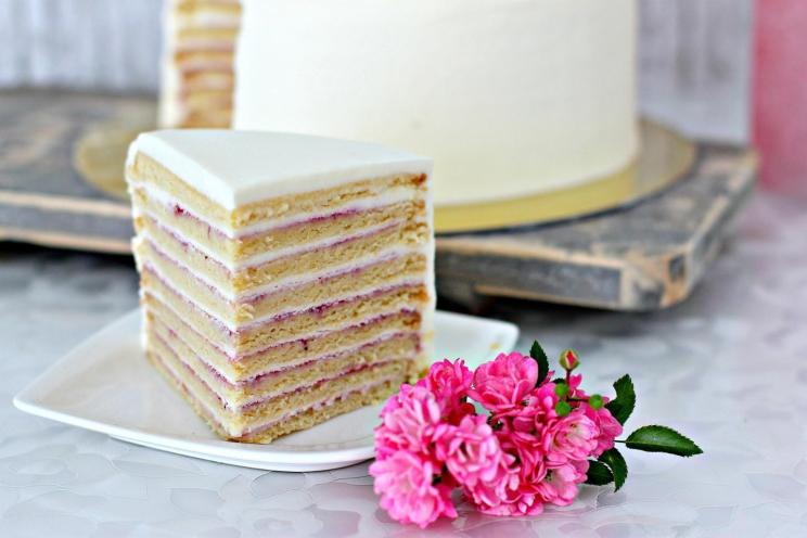 Strawberry Jam Cottage Cheese Shortbread Cake