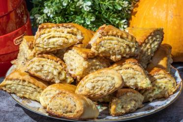 Armenian Gata Cookies with Homemade Puff Pastry and Nuts