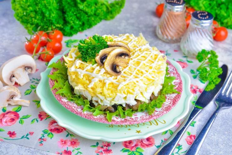 Hearty Mushroom, Egg, and Cheese Salad