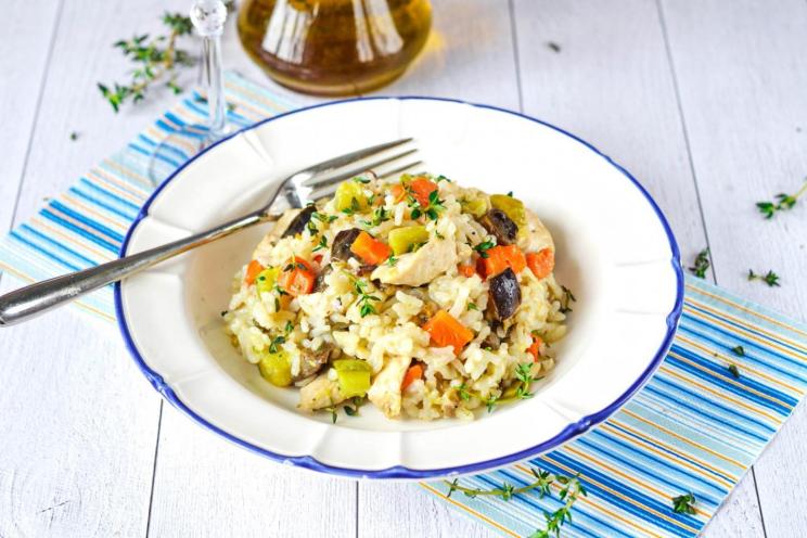Creamy Chicken and Veggie Risotto