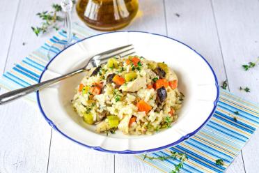 Creamy Chicken and Veggie Risotto
