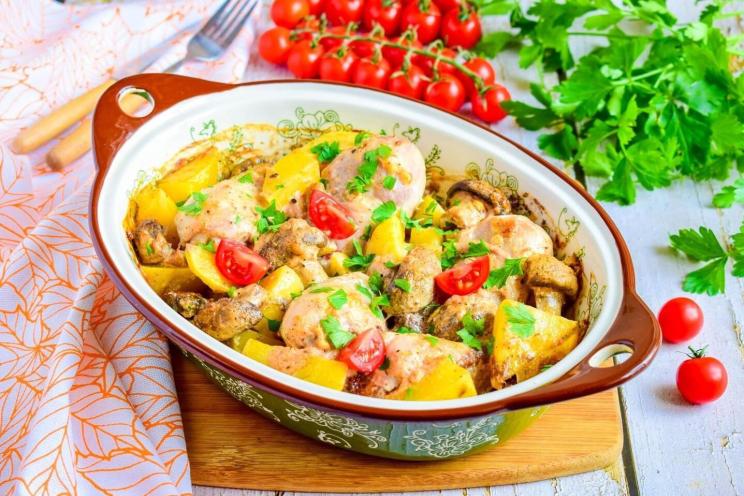 Chicken, Mushroom, and Potato Delight Chicken, Mushroom, and Potato Delight