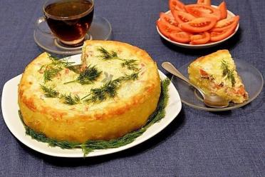 Potato and Herring Quiche Pie