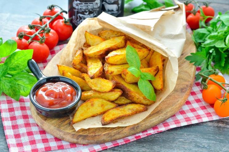 Oven-Baked Country-Style Potato Wedges
