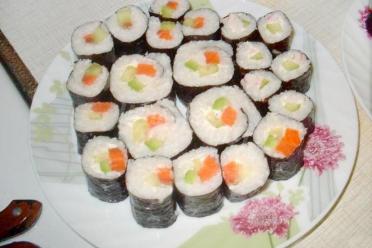 Salmon, Crab, Cheese, and Avocado Rolls