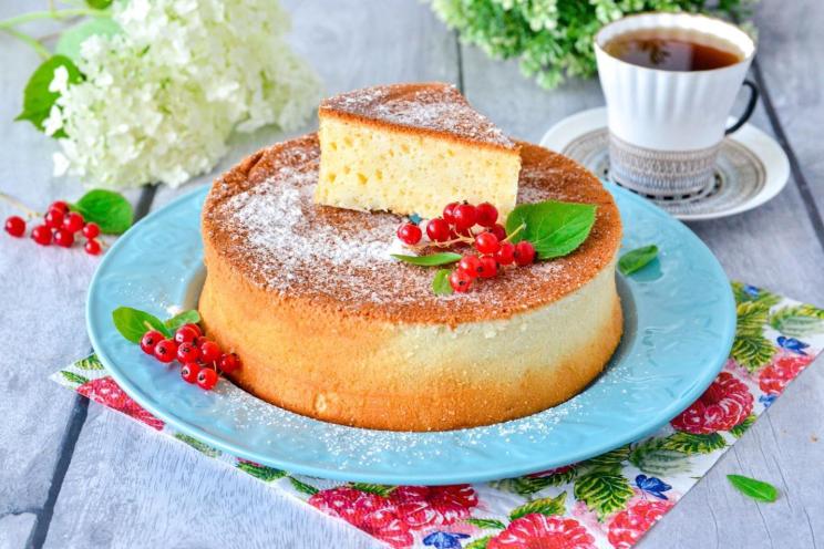 Sour Cream Sponge Cake in the Oven