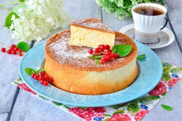 Sour Cream Sponge Cake in the Oven