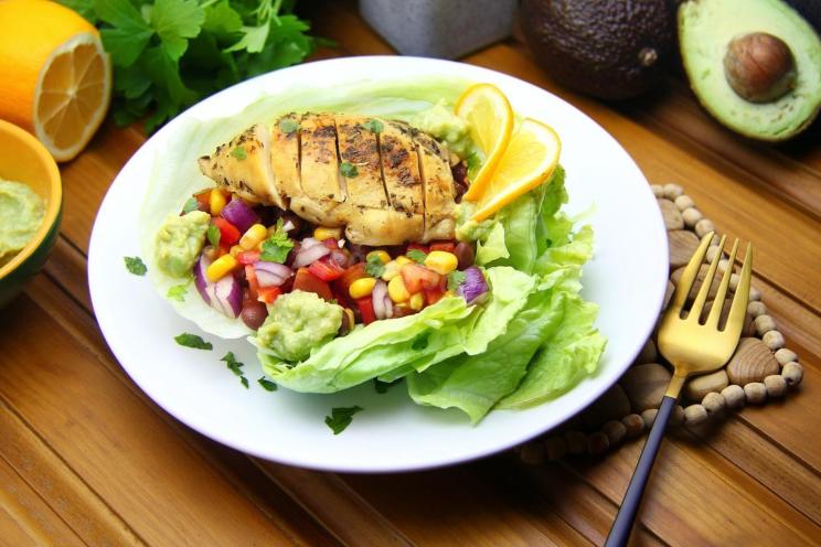 Mexican Chicken Bean & Bell Pepper Salad