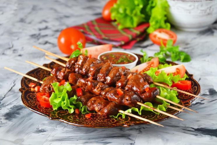 Oven-Baked Chicken Heart Skewers Oven-Baked Chicken Heart Skewers