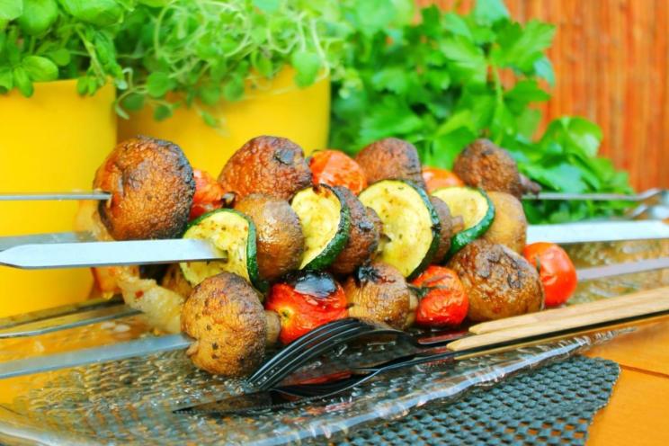 Grilled Mushroom Shish Kebab Grilled Mushroom Shish Kebab