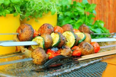 Grilled Mushroom Shish Kebab