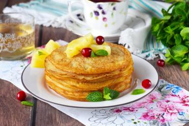 Fruity Boiled Water Pancakes (Dairy-Free)
