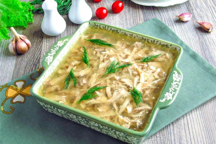 Chicken Aspic with Gelatin