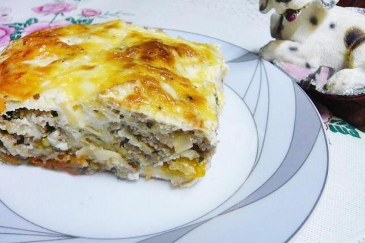 Savory Tomato & Meat Lavash Pie Savory Tomato & Meat Lavash Pie
