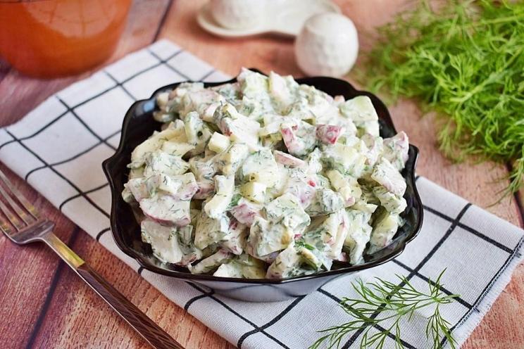 Refreshing Radish, Egg, and Cucumber Salad