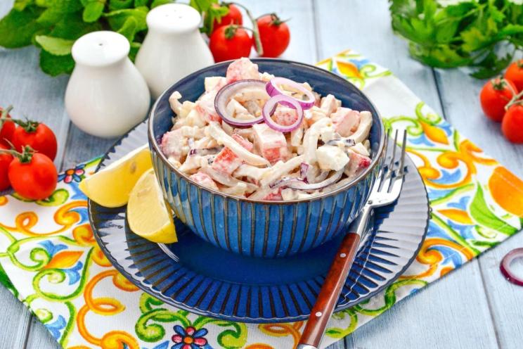 Quick Squid and Crab Stick Salad