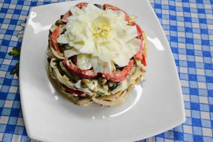 Squid and Pea Protein Salad