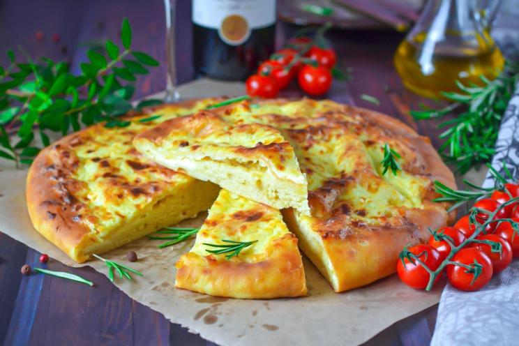 Double-Cheese Megrelian Khachapuri Double-Cheese Megrelian Khachapuri