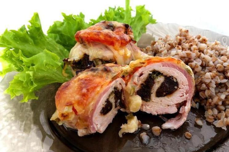 Herb & Prune-Stuffed Chicken Rolls
