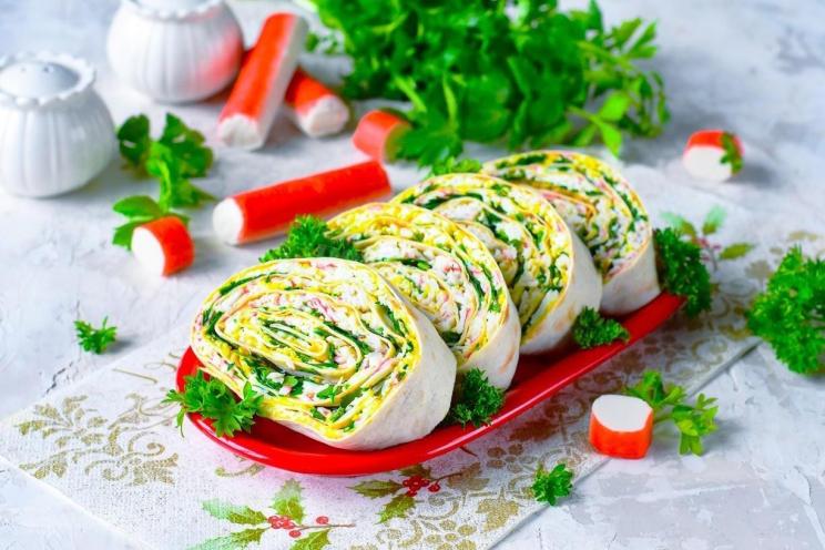 Crab Stick and Egg Lavash Wrap Crab Stick and Egg Lavash Wrap