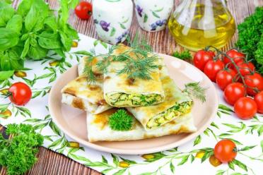 Quick Egg and Herb Lavash Fry-Up