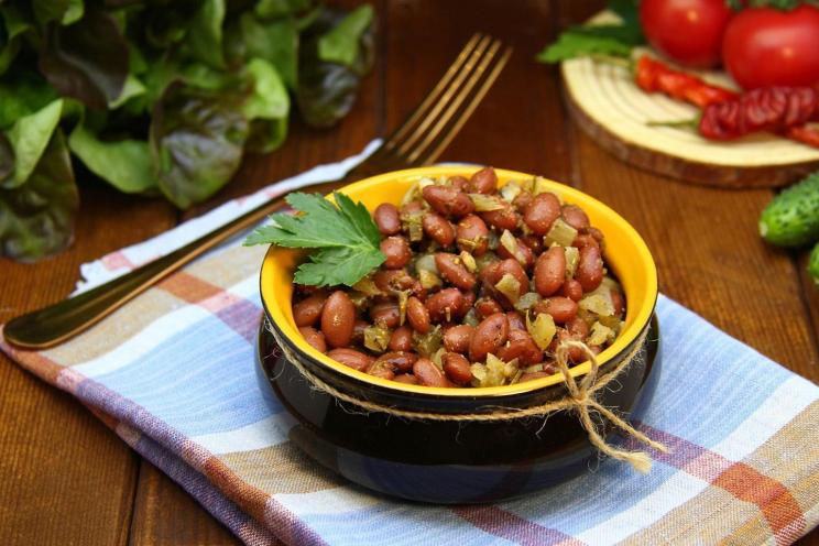 Simple Lenten Fried Beans with Onions
