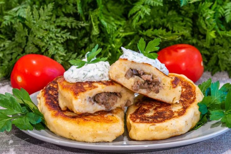 Savory Potato Patties with Minced Meat and Mushrooms Savory Potato Patties with Minced Meat and Mushrooms