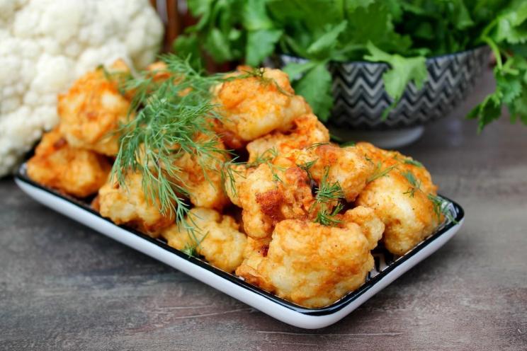 Pan-Fried Battered Cauliflower