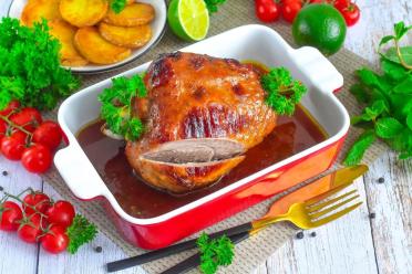Oven-Baked Turkey Thigh with Lime Soy Marinade