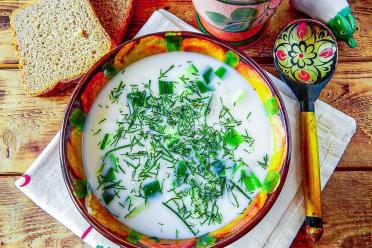 Summer Okroshka: Refreshing Russian Kefir Soup with Sausage & Veggies