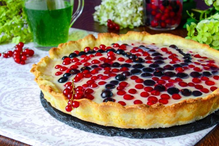 Delightful Tyrolean Berry Custard Pie