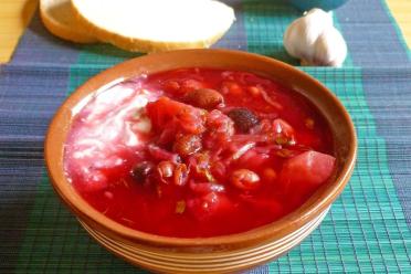 Hearty Lenten Borscht with Beans (No Tomatoes)