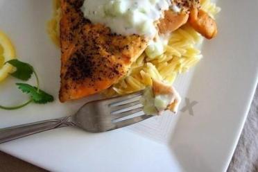 Quick and Delicious Greek Salmon with Tzatziki