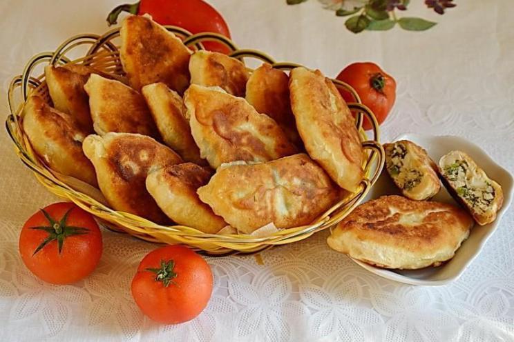 Soft Kefir Dough Fried Pies with Juicy Onion and Egg Filling