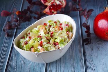Shrimp & Chinese Cabbage Salad with Versatile Dressing