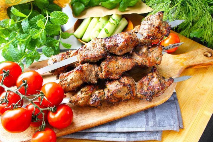 Tomato-Marinated Pork Shashlik Tomato-Marinated Pork Shashlik