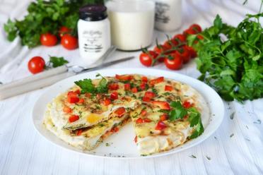 Cheesy Egg-Stuffed Pita Pan Breakfast