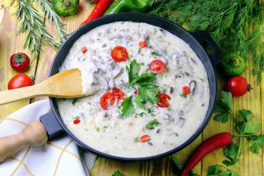 Creamy Chicken Hearts Skillet