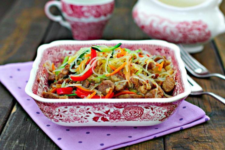 Pork & Veggie Glass Noodle Salad