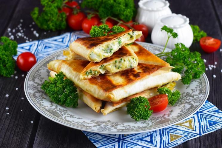 Cheese-Stuffed Pan-Fried Lavash