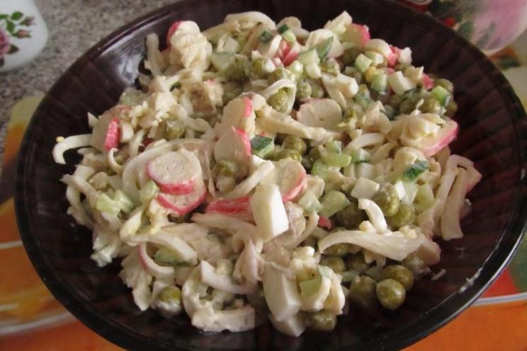 Healthy Squid and Green Pea Salad
