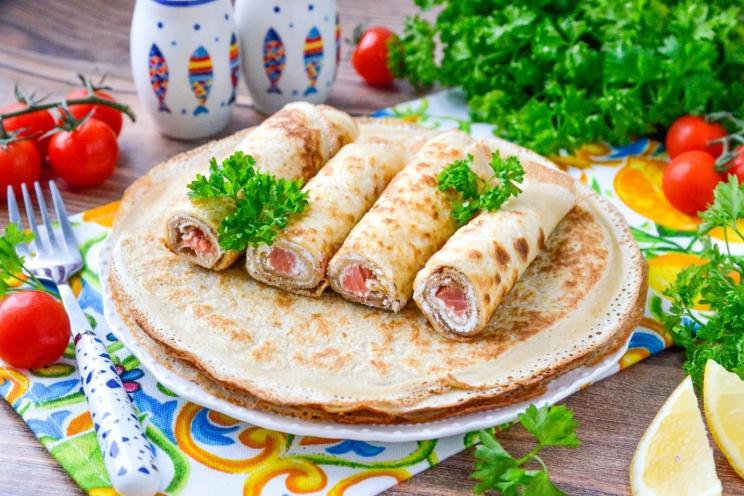 Red Fish and Curd Cheese Pancakes