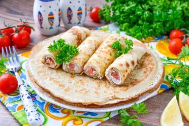 Red Fish and Curd Cheese Pancakes