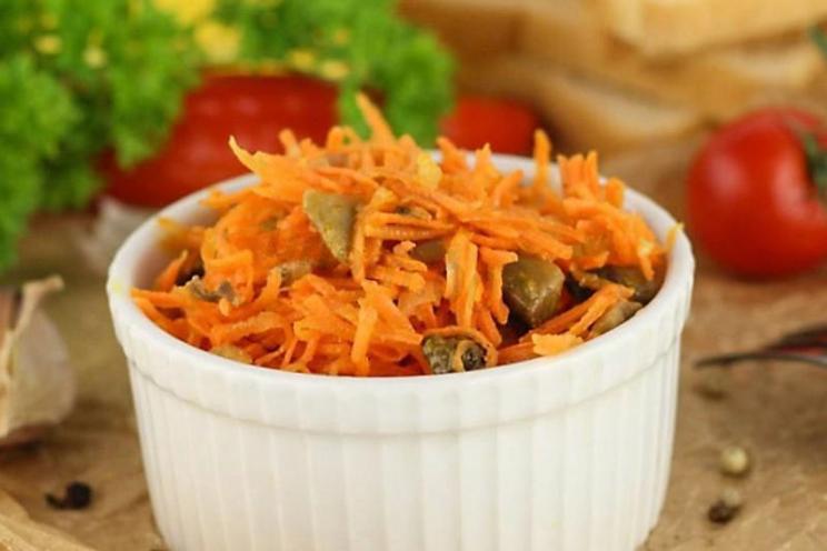 Homemade Korean Mushroom and Carrot Salad Homemade Korean Mushroom and Carrot Salad