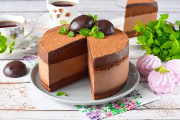 Decadent Chocolate Mousse Sponge Cake