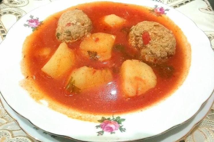 Flavorful Turkish Izmir Kefte Soup Flavorful Turkish Izmir Kefte Soup