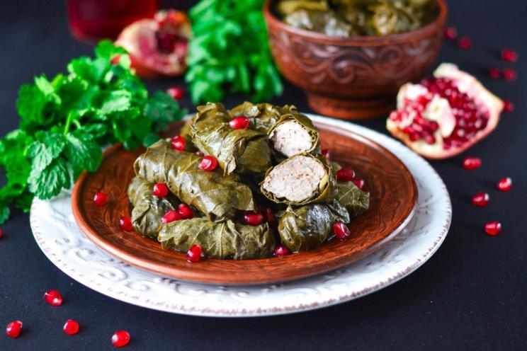 Cabbage-Stuffed Grape Leaves Rolls Cabbage-Stuffed Grape Leaves Rolls