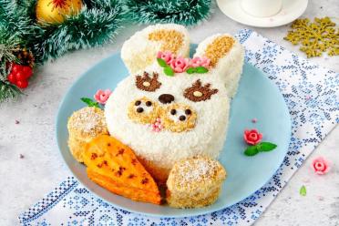 Rabbit-Shaped Sponge Cake Delight